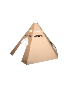 Cabaña tipi de cartón grande DIY juegos para 2-3 niños