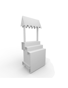 Kiosko escalonado grande color blanco DIY puesto, mesa dulces y primera comunión 2