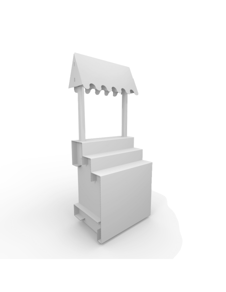 Kiosko escalonado grande color blanco DIY puesto, mesa dulces y primera comunión