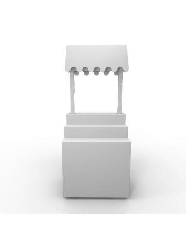 Kiosko escalonado grande color blanco DIY puesto, mesa dulces y primera comunión