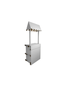 Kiosko de mercadillo pequeño 50x30x60/120cm 2