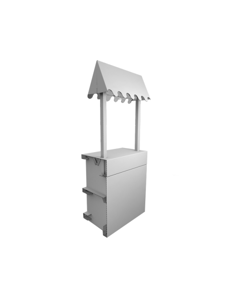 Kiosko de mercadillo mediano 65x40x75/160cm