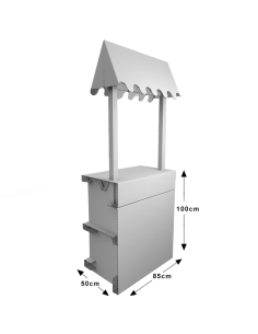 Kiosko de mercadillo grande 85x50x100/215cm 2