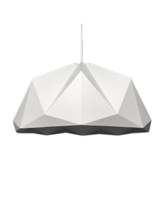 Lámpara de origami en cartón blanco XL Ø80cm 2