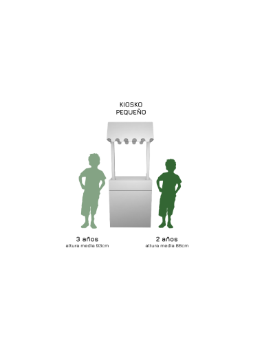 Kiosko de mercadillo pequeño 50x30x60/120cm