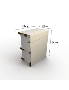 Mostrador de feria evento 85x50x100cm blanco 2