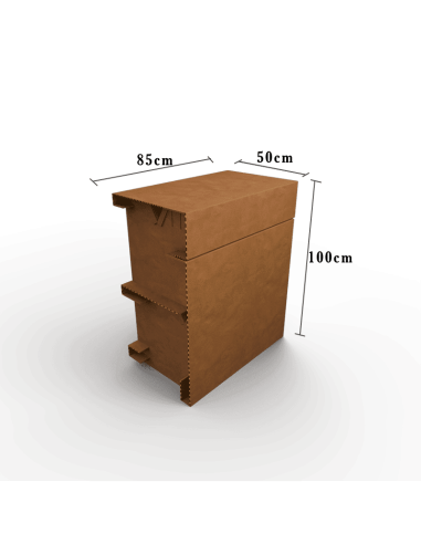 Mostrador de feria evento 85x50x100cm marrón