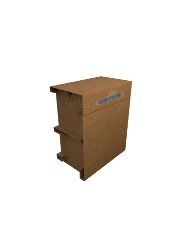 Mostrador de feria evento 85x50x100cm marrón