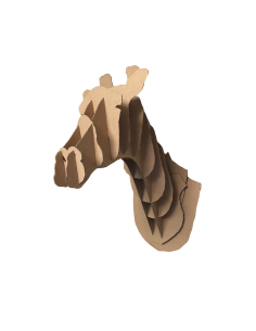 Cabeza de jirafa en cartón marrón GRANDE 51,5x31x62,5