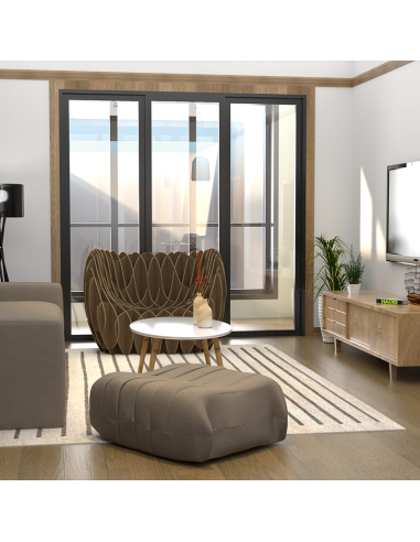 Sillón marrón de cartón ondulado (Nordwerk MC 302)