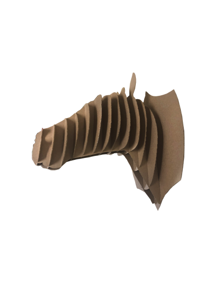 Cabeza de caballo en cartón marrón MEDIANA 38x30x41cm