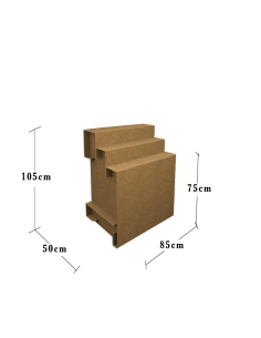 Mostrador escalonado grande color marrónDIY puesto, mesa dulces y primera comunión 2