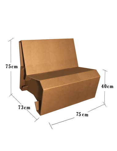 Banco plegable de cartón marrón HASTA 200 KG