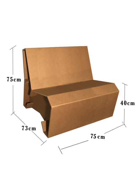 Banco plegable de cartón marrón HASTA 200 KG