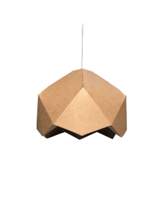 Lámpara origami en cartón marrón Ø40cm 2